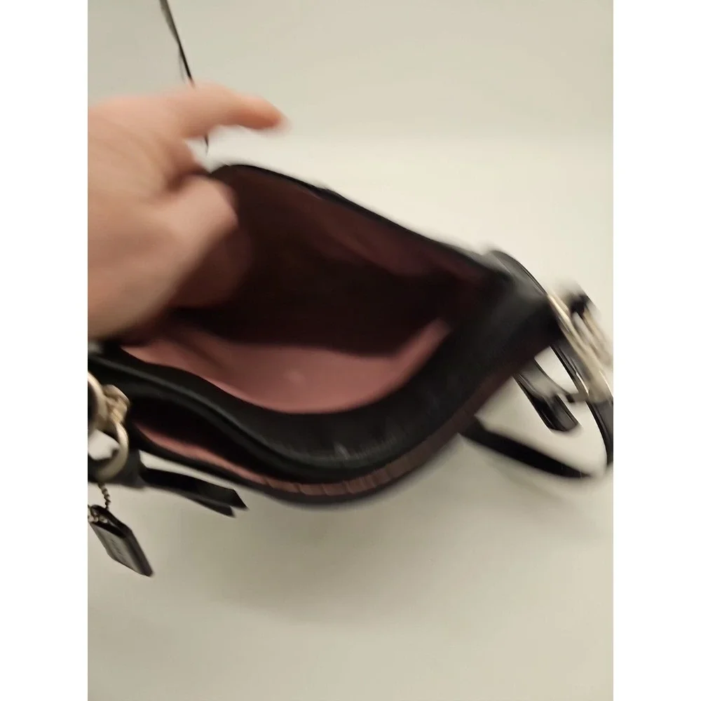 COACH 46913 CHELSEA LEATHER MINI SHOULDER BAG BLACK